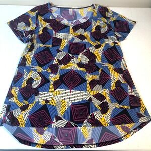 LuLaRoe‎ Classic Tee Womens Size Large Simply Comfortable T-Shirt Casual AOP